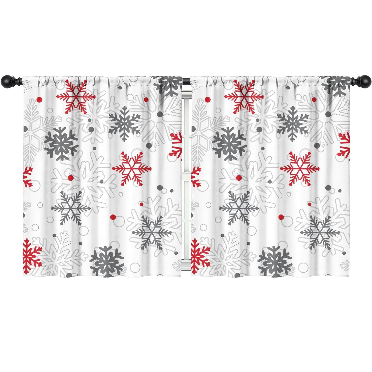 A closer look at Snowflake Patterned Curtains Sets