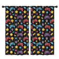 thumbnail image 1 of Blackout Kids Curtains,Multicolor Controllers Games Icons Black Pattern Childrens Insulated Curtains Set Of 2,Bedroom Essentials,Toddler Room Decor 42"x84", 1 of 5