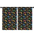 thumbnail image 1 of Blackout Kids Curtains,Multicolor Controllers Games Icons Black Pattern Childrens Insulated Curtains Set Of 2,Bedroom Essentials,Toddler Room Decor 42"x63", 1 of 5