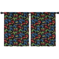 Blackout Kids Curtains,Multicolor Controllers Games Icons Black Pattern Childrens Insulated Curtains Set Of 2,Bedroom Essentials,Toddler Room Decor 42"x54"