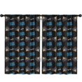 thumbnail image 1 of Blackout Kids Curtains,Multicolor Controllers Games Icons Black Pattern Childrens Insulated Curtains Set Of 2,Bedroom Essentials,Toddler Room Decor 52"x84", 1 of 5