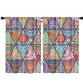 thumbnail image 1 of Blackout Kids Curtains,Multicolor Ethnic Geometric Pattern Childrens Insulated Curtains Set Of 2,Bedroom Essentials,Toddler Room Decor 42x63in(106x160cm), 1 of 5