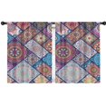 thumbnail image 1 of Blackout Kids Curtains,Multicolor Ethnic Mandala Pattern Childrens Insulated Curtains Set Of 2,Bedroom Essentials,Toddler Room Decor 42x54in(106x137cm), 1 of 5
