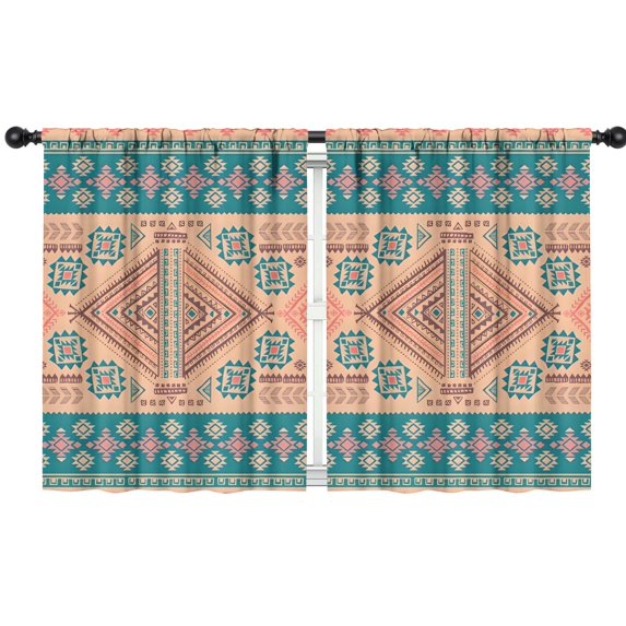 Blackout Kids Curtains,Multicolor Geometric Boho Pattern Childrens Insulated Curtains Set Of 2,Bedroom Essentials,Toddler Room Decor 42x54in(106x137cm)