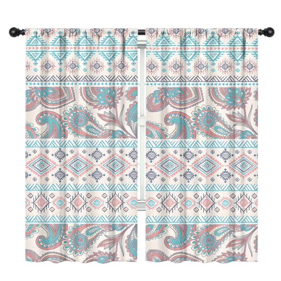 Blackout Kids Curtains,Multicolor Triangular Geometric Boho Pattern Childrens Insulated Curtains Set Of 2,Bedroom Essentials,Toddler Room Decor 42x84in(106x213cm)