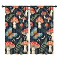 thumbnail image 1 of Blackout Kids Curtains,Mushroom Butterfly Pattern Childrens Insulated Curtains Set Of 2,Bedroom Essentials,Toddler Room Decor 42x84in(106x213cm), 1 of 4
