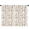thumbnail image 1 of Blackout Kids Curtains,Mushroom and Flower White Pattern Children's Insulated Curtains Set Of 2,Bedroom Essentials,Toddler Room Decor 52"x84", 1 of 5