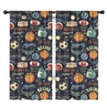 thumbnail image 1 of Blackout Kids Curtains,Navy Blue Baseball Football Pattern Childrens Insulated Curtains Set Of 2,Bedroom Essentials,Toddler Room Decor 42"x84", 1 of 5