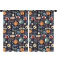 thumbnail image 1 of Blackout Kids Curtains,Navy Blue Baseball Football Pattern Childrens Insulated Curtains Set Of 2,Bedroom Essentials,Toddler Room Decor 52"x84", 1 of 5