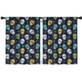 thumbnail image 1 of Blackout Kids Curtains,Navy Colorful Skull Pattern Childrens Insulated Curtains Set Of 2,Bedroom Essentials,Toddler Room Decor 42"x54", 1 of 5