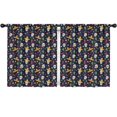 thumbnail image 1 of Blackout Kids Curtains,Navy Mexican Skull Pattern Childrens Insulated Curtains Set Of 2,Bedroom Essentials,Toddler Room Decor 52x63in(132x160cm), 1 of 5