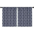 thumbnail image 1 of Blackout Kids Curtains,Navy and White Geometric Lattice Pattern Childrens Insulated Curtains Set Of 2,Bedroom Essentials,Toddler Room Decor 42"x54", 1 of 5