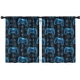 thumbnail image 1 of Blackout Kids Curtains,Neon Controllers Games Icons Black Pattern Childrens Insulated Curtains Set Of 2,Bedroom Essentials,Toddler Room Decor 42"x54", 1 of 5