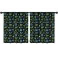 thumbnail image 1 of Blackout Kids Curtains,Neon Games Element Black Pattern Childrens Insulated Curtains Set Of 2,Bedroom Essentials,Toddler Room Decor 52"x63", 1 of 5
