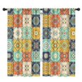 thumbnail image 1 of Blackout Kids Curtains,Orange Boho Bohemia Floral Geometric Pattern Childrens Insulated Curtains Set Of 2,Bedroom Essentials,Toddler Room Decor 42x84in(106x213cm), 1 of 5