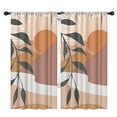 thumbnail image 1 of Blackout Kids Curtains,Orange Boho Sun, Mountain and Plant Pattern Childrens Insulated Curtains Set Of 2,Bedroom Essentials,Toddler Room Decor 42x84in(106x213cm), 1 of 5