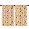 thumbnail image 1 of Blackout Kids Curtains,Orange Cow Heart Pattern Childrens Insulated Curtains Set Of 2,Bedroom Essentials,Toddler Room Decor 52x84in(132x213cm), 1 of 5