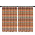 thumbnail image 1 of Blackout Kids Curtains,Orange Ethnic Stripe Pattern Childrens Insulated Curtains Set Of 2,Bedroom Essentials,Toddler Room Decor 52x84in(132x213cm), 1 of 4