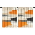 thumbnail image 1 of Blackout Kids Curtains,Orange and Grey Abstract Art Artwork Childrens Insulated Curtains Set Of 2,Bedroom Essentials,Toddler Room Decor 42x54in(106x137cm), 1 of 4