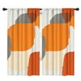 thumbnail image 1 of Blackout Kids Curtains,Orange and Grey Abstract Art Artwork Childrens Insulated Curtains Set Of 2,Bedroom Essentials,Toddler Room Decor 42x84in(106x213cm), 1 of 4