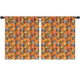 thumbnail image 1 of Blackout Kids Curtains,Orange Monster Cartoon Trucks Pattern Childrens Insulated Curtains Set Of 2,Bedroom Essentials,Toddler Room Decor 52"x63", 1 of 5