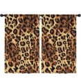 thumbnail image 1 of Blackout Kids Curtains,Orange and Brown Leopard Pattern Childrens Insulated Curtains Set Of 2,Bedroom Essentials,Toddler Room Decor 52"x84", 1 of 5