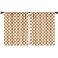 thumbnail image 1 of Blackout Kids Curtains,Orange and White Checkerboard Pattern Childrens Insulated Curtains Set Of 2,Bedroom Essentials,Toddler Room Decor 42"x54", 1 of 5