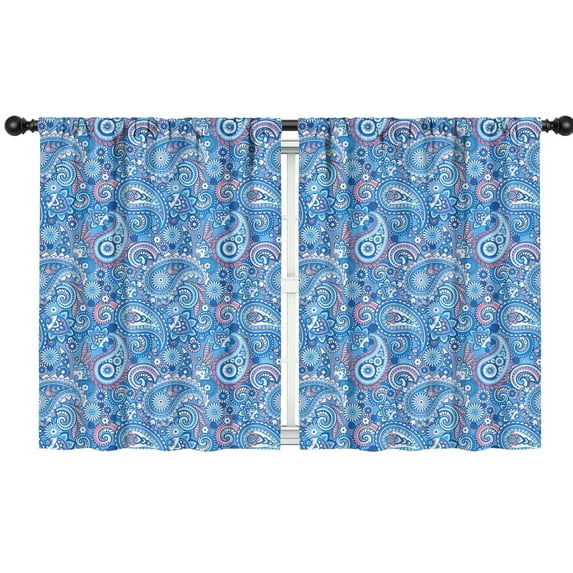 Blackout Kids Curtains,Paisley Pattern Childrens Insulated Curtains Set Of 2,Bedroom Essentials,Toddler Room Decor 42"x54"(106x137cm)