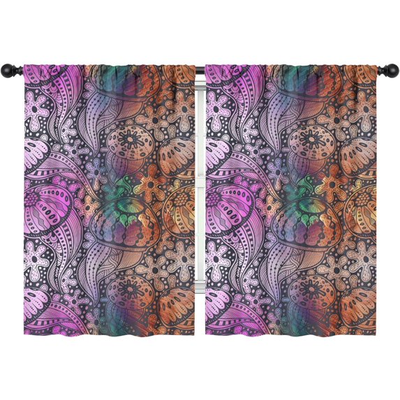 Blackout Kids Curtains,Paisley Pattern Childrens Insulated Curtains Set Of 2,Bedroom Essentials,Toddler Room Decor 42"x63"(106x160cm)