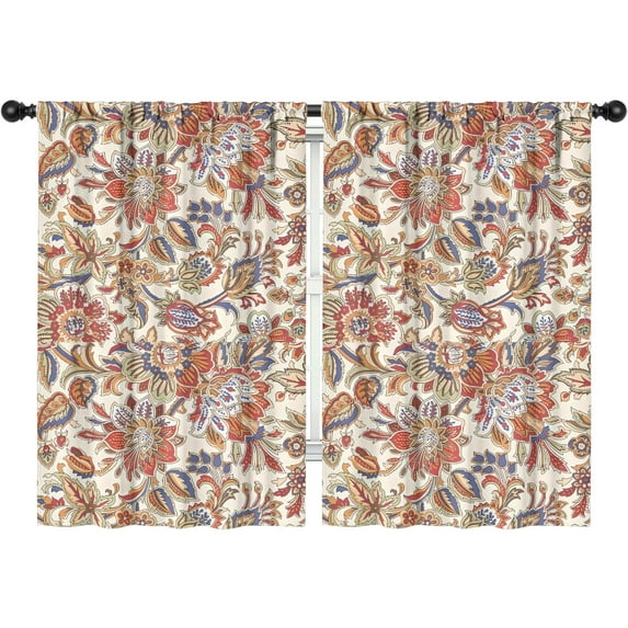 Blackout Kids Curtains,Paisley Pattern Childrens Insulated Curtains Set Of 2,Bedroom Essentials,Toddler Room Decor 42"x63"(106x160cm)