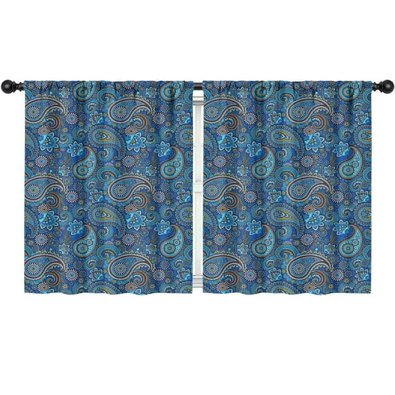 Blackout Kids Curtains,Paisley Pattern Childrens Insulated Curtains Set Of 2,Bedroom Essentials,Toddler Room Decor 52"x63"(132x160cm)