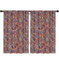 thumbnail image 1 of Blackout Kids Curtains,Paisley Pattern Childrens Insulated Curtains Set Of 2,Bedroom Essentials,Toddler Room Decor 52"x84"(132x213cm), 1 of 4