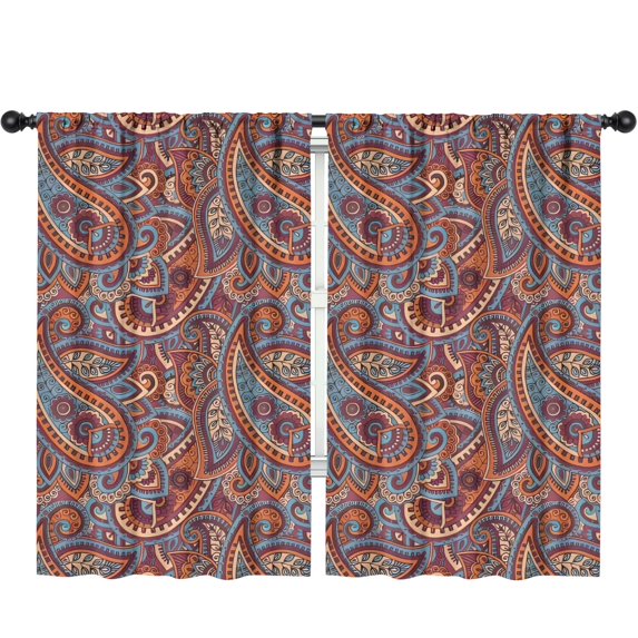 Blackout Kids Curtains,Paisley Pattern Childrens Insulated Curtains Set Of 2,Bedroom Essentials,Toddler Room Decor 52"x84"(132x213cm)