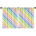 thumbnail image 1 of Blackout Kids Curtains,Pastel Color Checkered Pattern Childrens Insulated Curtains Set Of 2,Bedroom Essentials,Toddler Room Decor 42"x54", 1 of 5