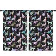 thumbnail image 1 of Blackout Kids Curtains,Patterned Cat Silhouette Black Pattern Children's Insulated Curtains Set Of 2,Bedroom Essentials,Toddler Room Decor 52"x84", 1 of 5