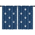 thumbnail image 1 of Blackout Kids Curtains,Paw Print Childrens Insulated Curtains Set Of 2,Bedroom Essentials,Toddler Room Decor 42x63in(106x160cm), 1 of 4