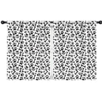 Blackout Kids Curtains,Paw Prints and Bones Childrens Insulated Curtains Set Of 2,Bedroom Essentials,Toddler Room Decor 42x54in(106x137cm)