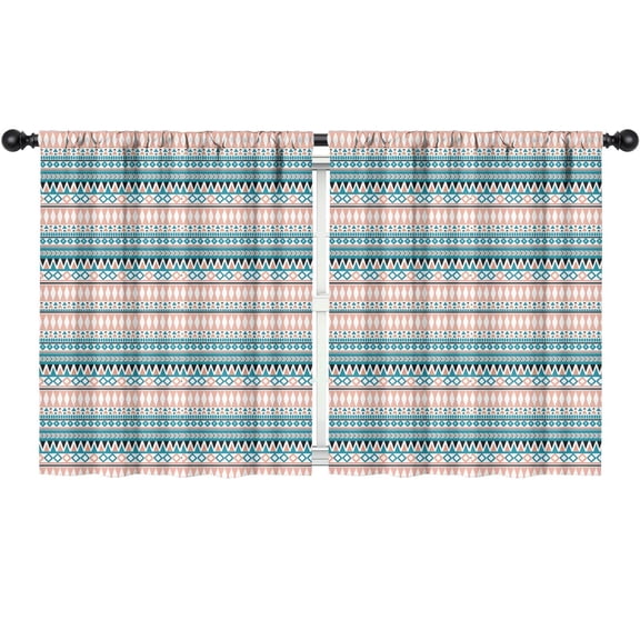 Blackout Kids Curtains,Boho Bohemia Geometric Line Art Childrens Insulated Curtains Set Of 2,Bedroom Essentials,Toddler Room Decor 52"x63"(132x160cm)