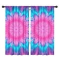 thumbnail image 1 of Blackout Kids Curtains,Pink Blue Tie Dye Flower Pattern Childrens Insulated Curtains Set Of 2,Bedroom Essentials,Toddler Room Decor 42"x84", 1 of 5