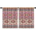 thumbnail image 1 of Blackout Kids Curtains,Pink Boho Tribal Diamonds and Triangles Pattern Childrens Insulated Curtains Set Of 2,Bedroom Essentials,Toddler Room Decor 42x54in(106x137cm), 1 of 5