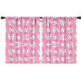 thumbnail image 1 of Blackout Kids Curtains,Pink Bows and Baseballs Pattern Childrens Insulated Curtains Set Of 2,Bedroom Essentials,Toddler Room Decor 42"x54", 1 of 5