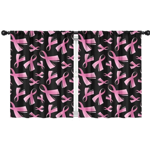 Blackout Kids Curtains,Pink Breast Cancer Childrens Insulated Curtains Set Of 2,Bedroom Essentials,Toddler Room Decor 42"x54"