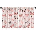 thumbnail image 1 of Blackout Kids Curtains,Pink Butterfly Pattern Childrens Insulated Curtains Set Of 2,Bedroom Essentials,Toddler Room Decor 42"x54", 1 of 5