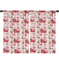 thumbnail image 1 of Blackout Kids Curtains,Pink Christmas Red Truck and Snowman Pattern Childrens Insulated Curtains Set Of 2,Bedroom Essentials,Toddler Room Decor 52"x84", 1 of 5