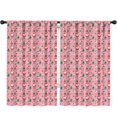 thumbnail image 1 of Blackout Kids Curtains,Pink Christmas Santa and Tree Pattern Childrens Insulated Curtains Set Of 2,Bedroom Essentials,Toddler Room Decor 52"x84", 1 of 5