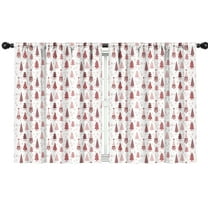 Blackout Kids Curtains,Pink Christmas Tree Pattern Childrens Insulated Curtains Set Of 2,Bedroom Essentials,Toddler Room Decor 42"x54"