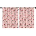 thumbnail image 1 of Blackout Kids Curtains,Pink Cow Bell Pattern Childrens Insulated Curtains Set Of 2,Bedroom Essentials,Toddler Room Decor 42x54in(106x137cm), 1 of 5