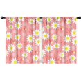 thumbnail image 1 of Blackout Kids Curtains,Pink Daisy Flower Yellow Centers Pattern Childrens Insulated Curtains Set Of 2,Bedroom Essentials,Toddler Room Decor 42"x54", 1 of 5