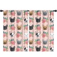 thumbnail image 1 of Blackout Kids Curtains,Pink French Bulldog Flowers Florals Childrens Insulated Curtains Set Of 2,Bedroom Essentials,Toddler Room Decor 52x84in(132x213cm), 1 of 4