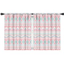 Blackout Kids Curtains,Pink Geometric Striped Pattern Childrens Insulated Curtains Set Of 2,Bedroom Essentials,Toddler Room Decor 42x54in(106x137cm)